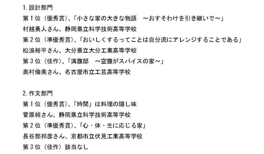 2011高校生向け建築アイデアコンテスト